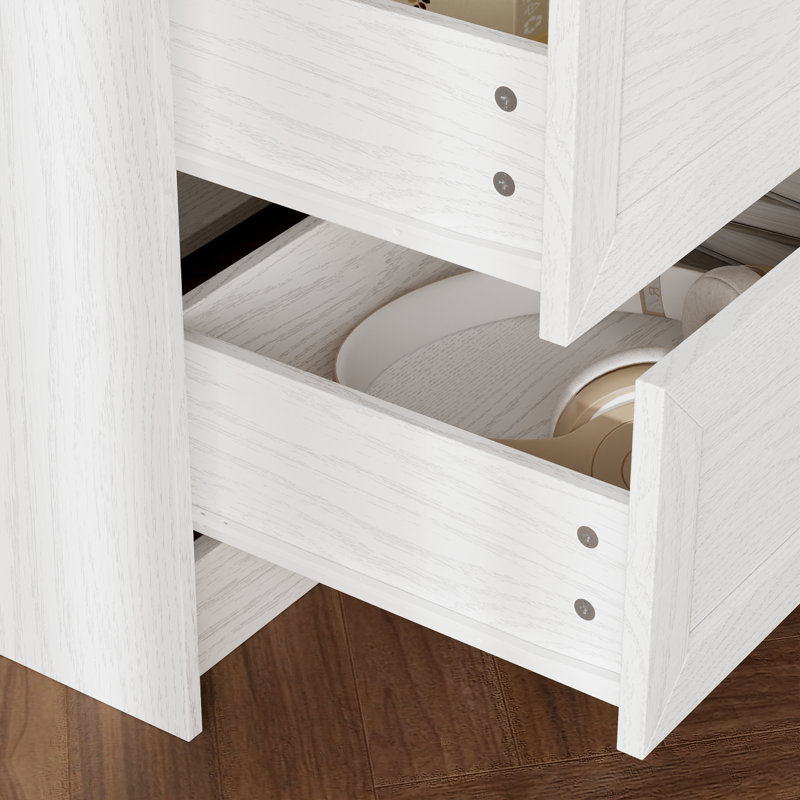 Commode 5 tiroirs l 31 po, Blanc