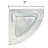 Triangle Glass Corner Shelf with Adjustable Shelves-16073781