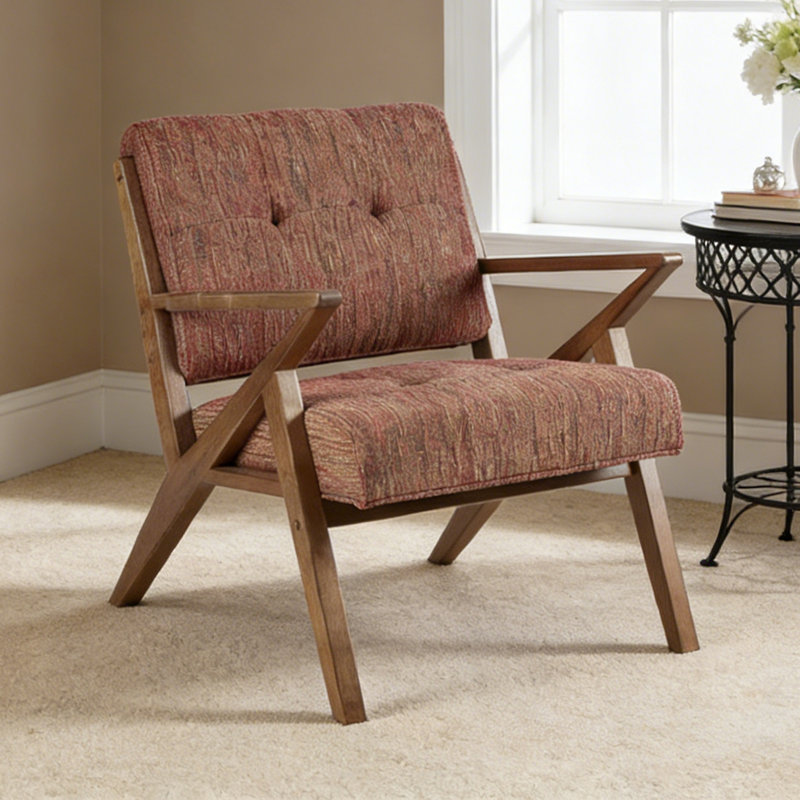 Solid Wood Frame Accent Chair