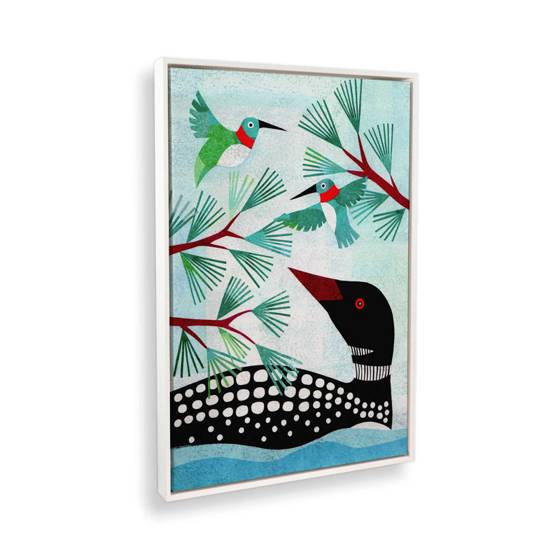 Reproduction d'art sur toile «Wilderness Collage» par Kim Conway, H 12 po x l 8 po, Floater Framed Print without Mat Canvas