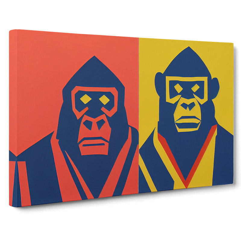 Gorilla Art Abstract Vol.1 - Wrapped Canvas, 40cm H x 60cm W x 3cm D