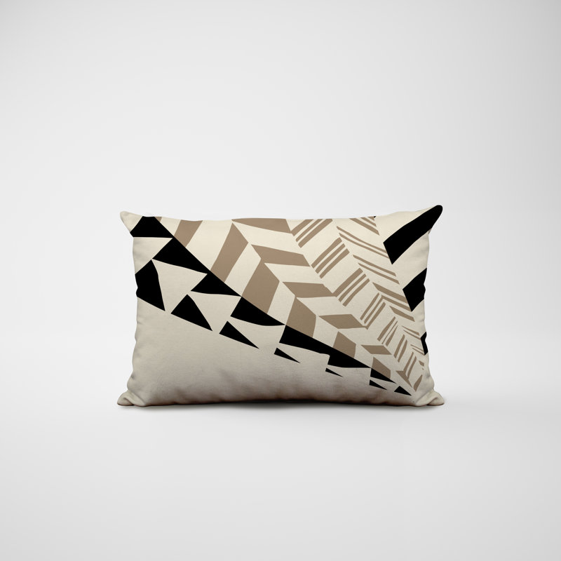 Ikom Polyester/Polyester Blend Lumbar Rectangular Indoor/Outdoor Pillow Cover & Insert, Beige