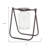 Set of Two Clear And Brown Glass And Metal Round Table Vases