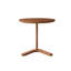 Table de bout en bois massif de 23 po en forme de C, table d'appoint ronde décorative