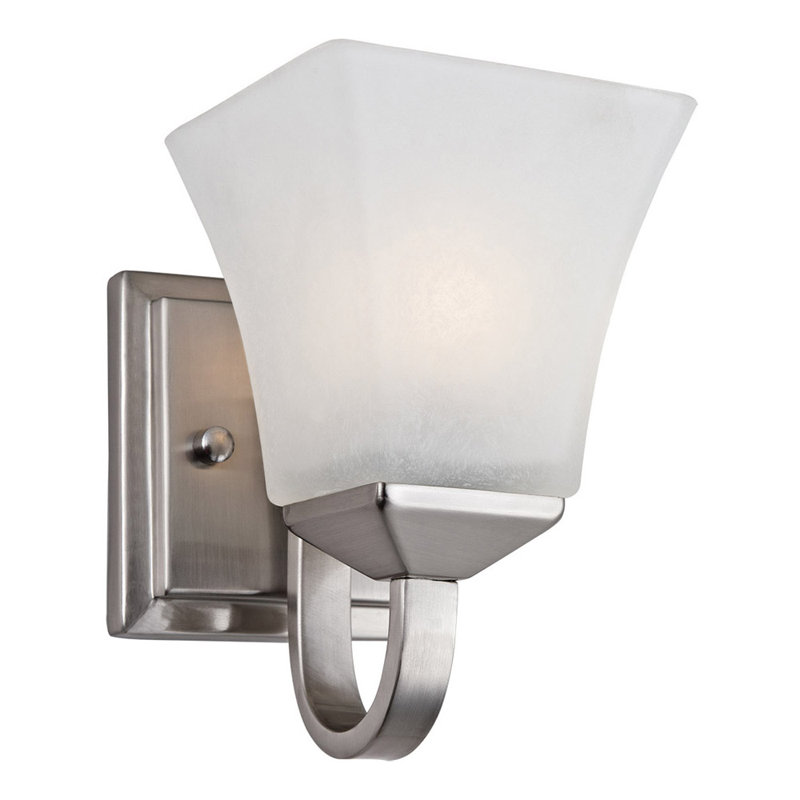 Bendigo Armed Sconce, Satin Nickel