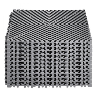 Tapis de drainage à emboîtement, matériau PP durable et modulaire à coussin d'emboîtement modulaire de 12 po x 12 po, tapis de drainage épissables, carrelage de drainage et tapis antidérapant pour garage, jardin, cuisine et extérieur