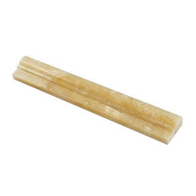 Doublure de rail de chaise en onyx 2 po x 12 po Honey Onyx