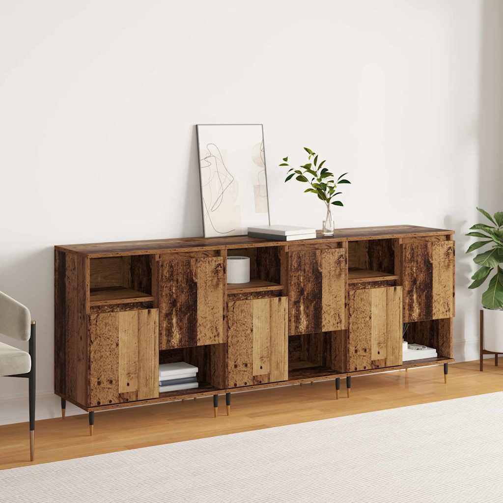 Sideboards 3 Pcs 180 X 35 X 70 Cm Engineered Wood