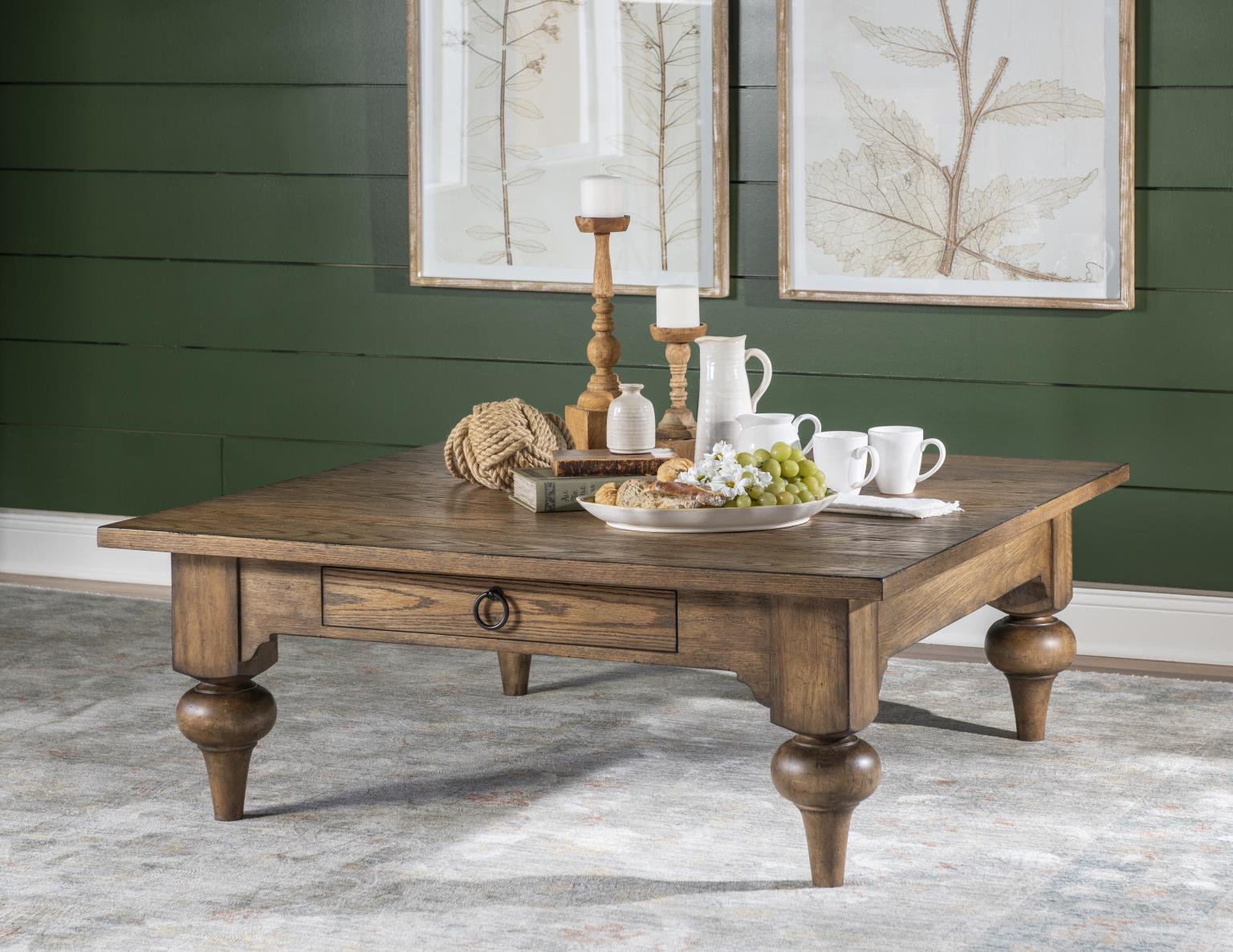 Country Living 48" Oak Cocktail Table, Brown