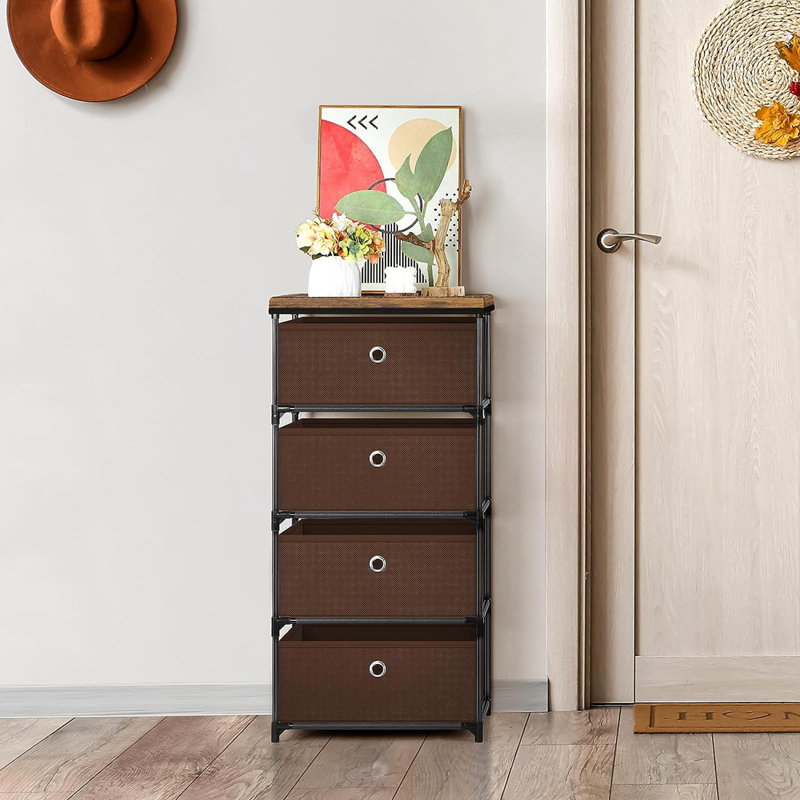 Maisonett 4 Drawer Storage Drawer, White
