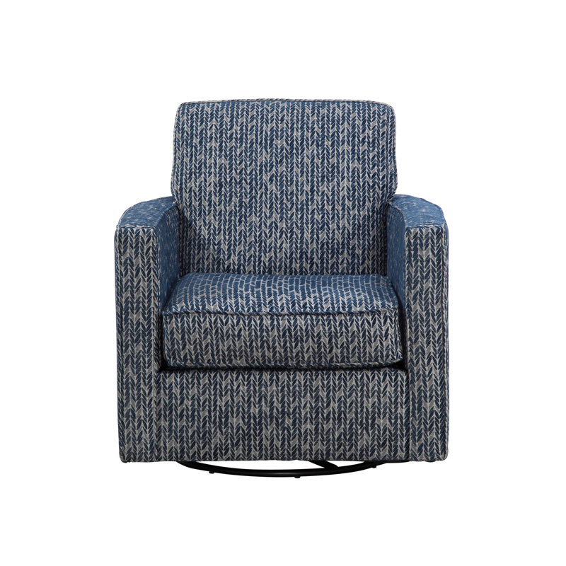 Fauteuil pivotant rembourré Robette, Marine