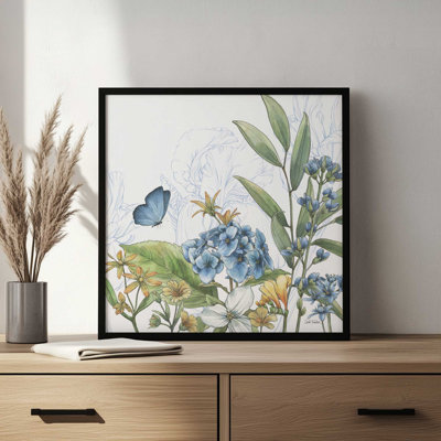 «Blue Botanica III» par Leslie Trimbach, reproduction d'art