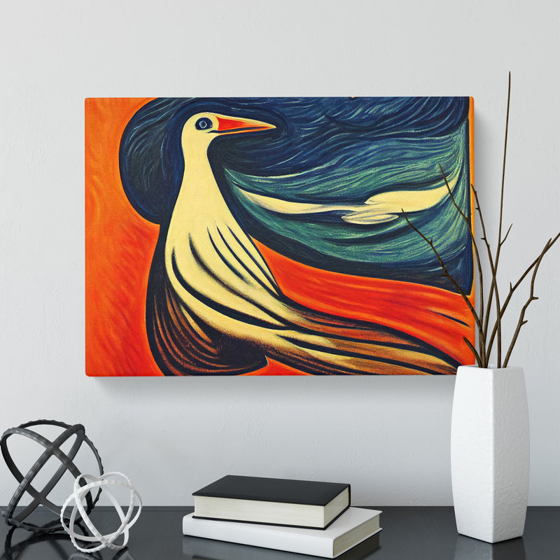 Ethereal Bird Abstract - Wrapped Canvas, 40cm H x 60cm W x 3cm D