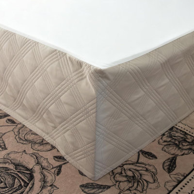 Jupe de lit matelassée avec un tombant sur mesure de 35,5 cm