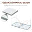Table de camping pliante Outsunny avec hauteur réglable, table portable légère avec poignée de transport, table de camping pliante d'extérieur-475581929-475581930