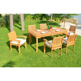 Kyla Outdoor 9 - Piece Teak Dining Set