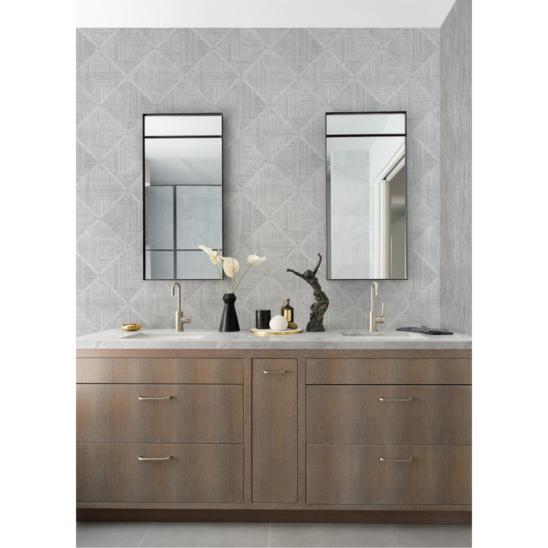 Rouleau de papier peint L 33 pi x l 20,5 po Cade, gris