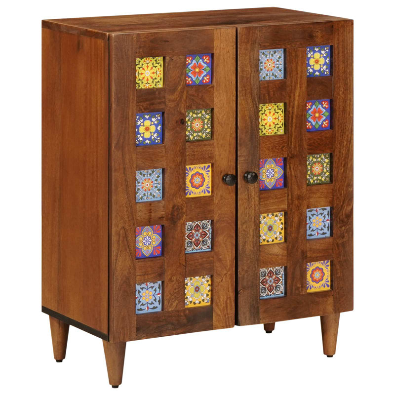 Solid Wood Rectangle Accent Cabinet