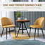 Chaise d'appoint en velours jaune