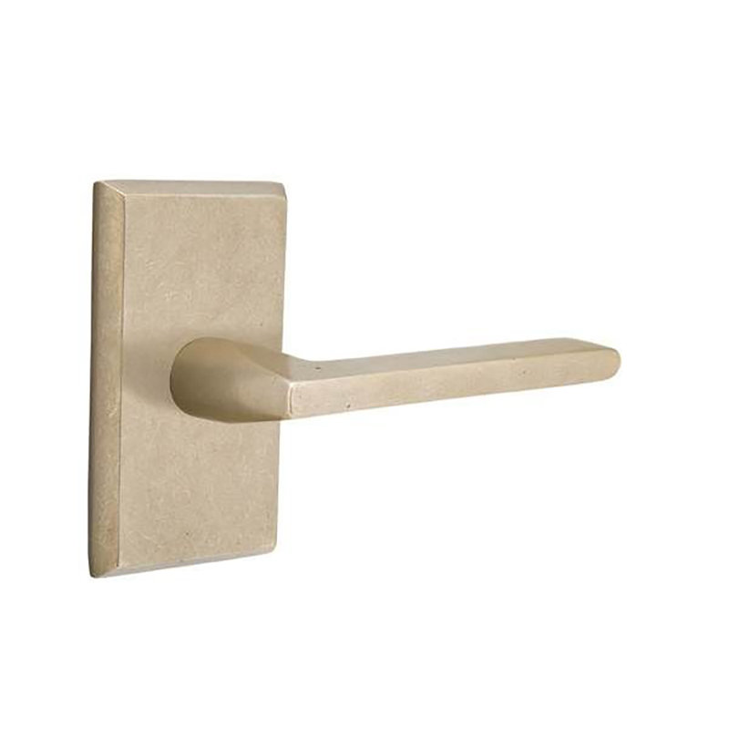Levier de porte d'intimité avec rosette Lariat, Droite, Cascade bronze blanc