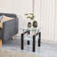 Table d'appoint en verre trempé avec rangement à 2 couches - transparent pour le salon, la salle à manger, l'espace compact de bureau