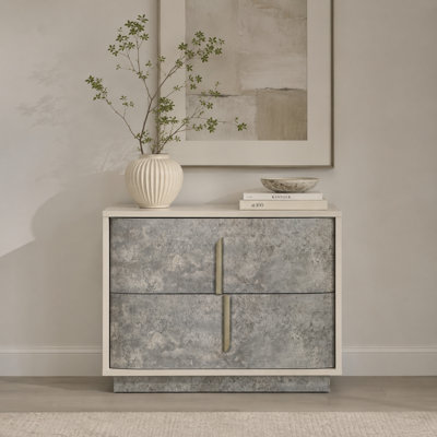 Pavira 2-Drawer Nightstand - Stone