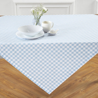 Gingham Check - 100% Pure Linen Table Throw