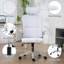 Chaise de bureau en filet avec appui-tête, soutien lombaire, blanc crème-291072866