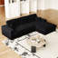 Siège en velours côtelé 114,5 pi avec fonction inclinable et siège réversible de 114,5 pi, configuration 2 en 1, configuration en forme de L, coussin confortable à trois cols, deux coussins décoratifs, éponge modulaire à rebond lent