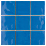 Twist 4" x 4" Ceramic Grid Mosaic Tile