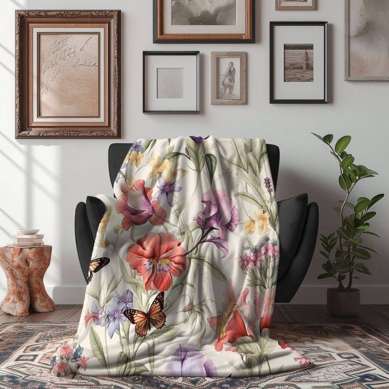 Couverture Soft Petal Butterfly Haven, Grand lit