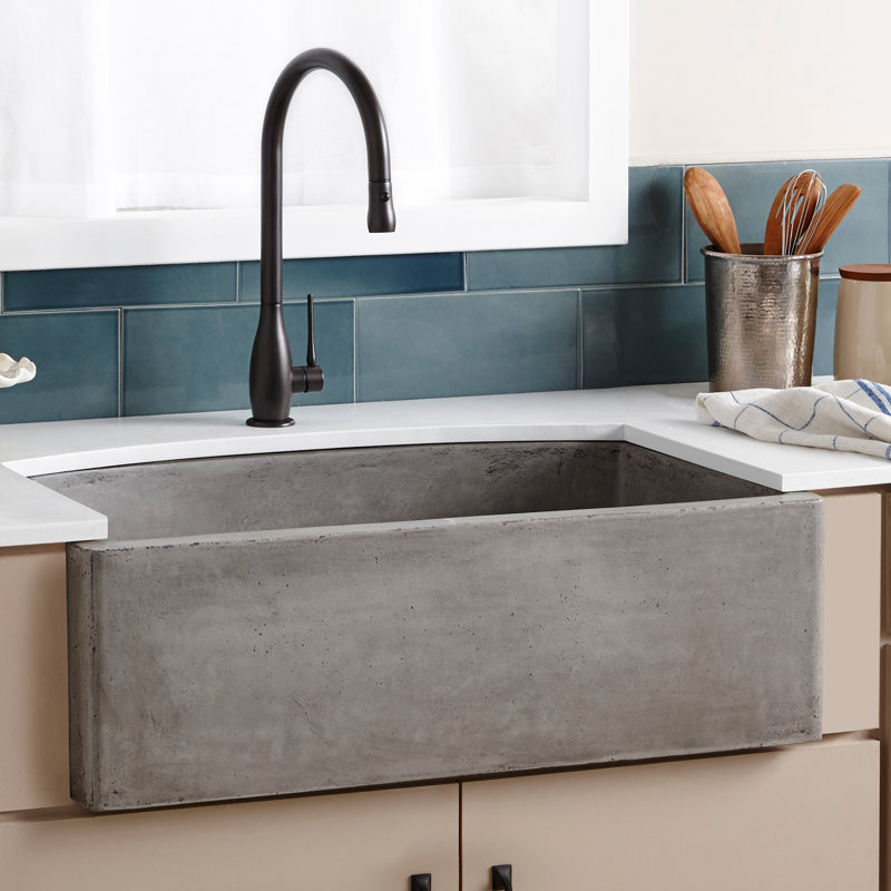 Quartet 33" L x 20.5" W Farmhouse/Apron Kitchen Sink, Sand