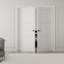 3 Panelled Solid Manufactured Wood 80'' Interior French Doors With Hardware Kit / Frame-98154485-108941041