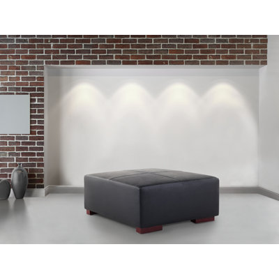 Pineland 80 cm W Faux Leather Square Cocktail Ottoman