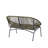 Outdoor Patio Loveseat, Green PE Wicker-314398278