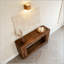 Console 47 po en bois, canapé long en bois étroit pour une décoration et un rangement polyvalents