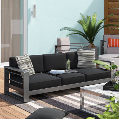 Caggiano Patio Sofa with Cushions by Wade Logan