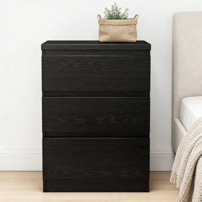 3 Drawers Wood Nightstand Bed Side Table Small Night Stand