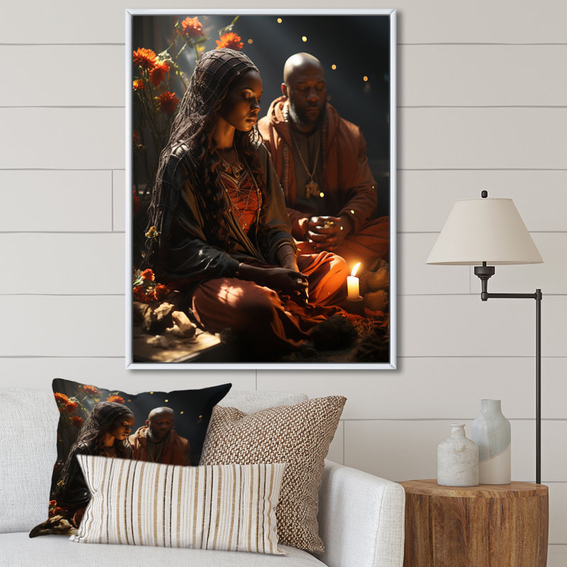Impression d'art sur toile Hotske, H 40 po x l 30 po x P 1,5 po, Cadre flottant blanc