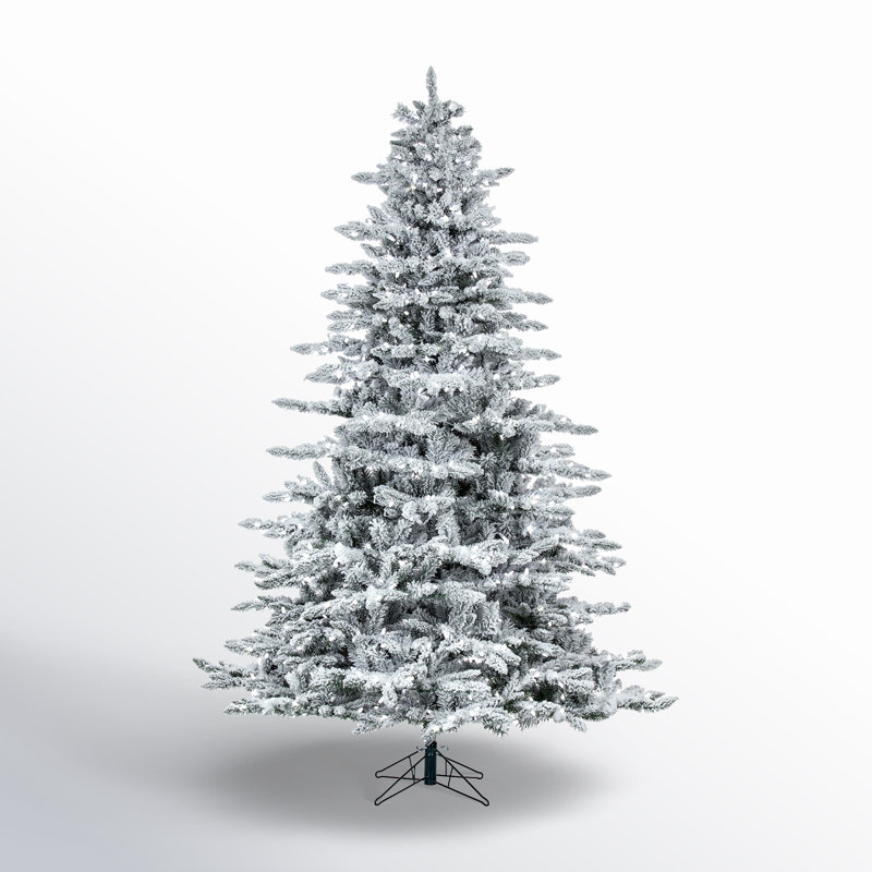 Utica Flocked Fir Artificial Christmas Tree, 12'