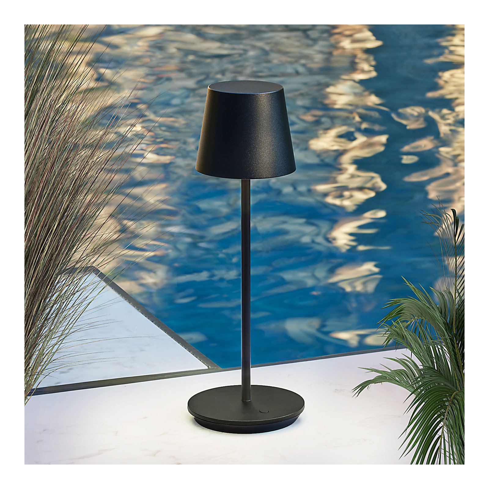 Nevis Accent Rechargeable Table Lamp, Black