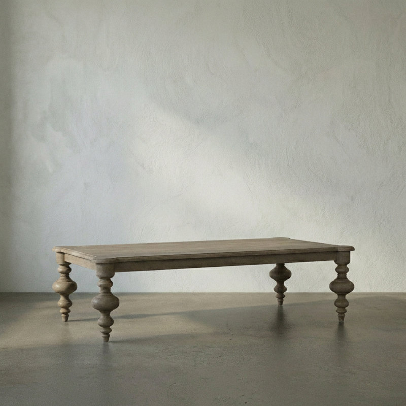 Graff Solid Wood Coffee Table, Solid White