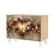 Buffet Buffet avec rangement Couronne de fleurs en forme de cœur romantique avec roses rouges et baies douces avec 2 portes pour le salon et la cuisine