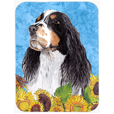 Planche à découper en verre trésors caroline Springer Spaniel