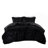 2 PCS Solid Faux Fur Comforter Mini Set Black-130418704