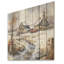 «Countryside Winter Farm Fusion - Art mural en bois de ferme sur bois de pin naturel-112079699