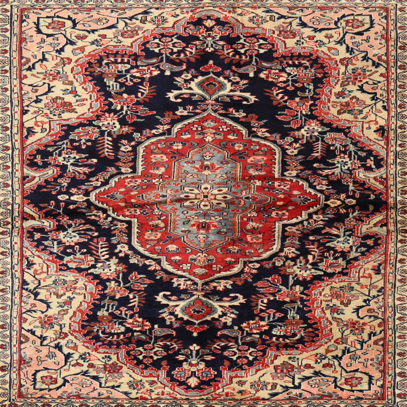 Swiney Oriental Indoor Rug, Square 7'