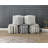 Square Pouf Chenille Fabric Upholstery Ottoman, Footstool, Non-Slip Floor Pouf, Bean Bag Chair-150969563