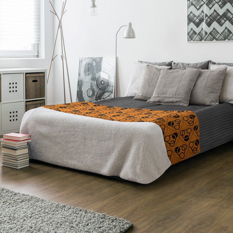 Sewn Throw Blanket, 50" W x 60" L, Orange