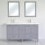 Meuble-lavabo double 60 po avec plateau en céramique Selena-1637583084